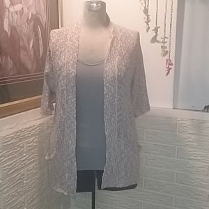 Wet Seal half sleeve open front crochet cardigan S